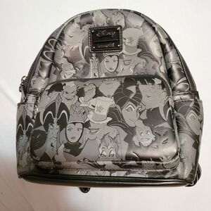 NWT Loungefly Villains Gray Backpack